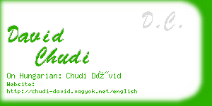 david chudi business card